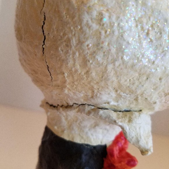 HALLOWEEN SKULL Folk Art Debra Schoch Paper Mache - Picture 8 of 14